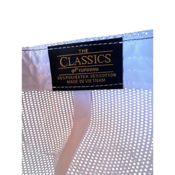 Chevrolet Snap Back Hat BowTie Logo Flat Bill Yupoong 5 Panel Trucker Mesh Cap - Picture 4 of 4